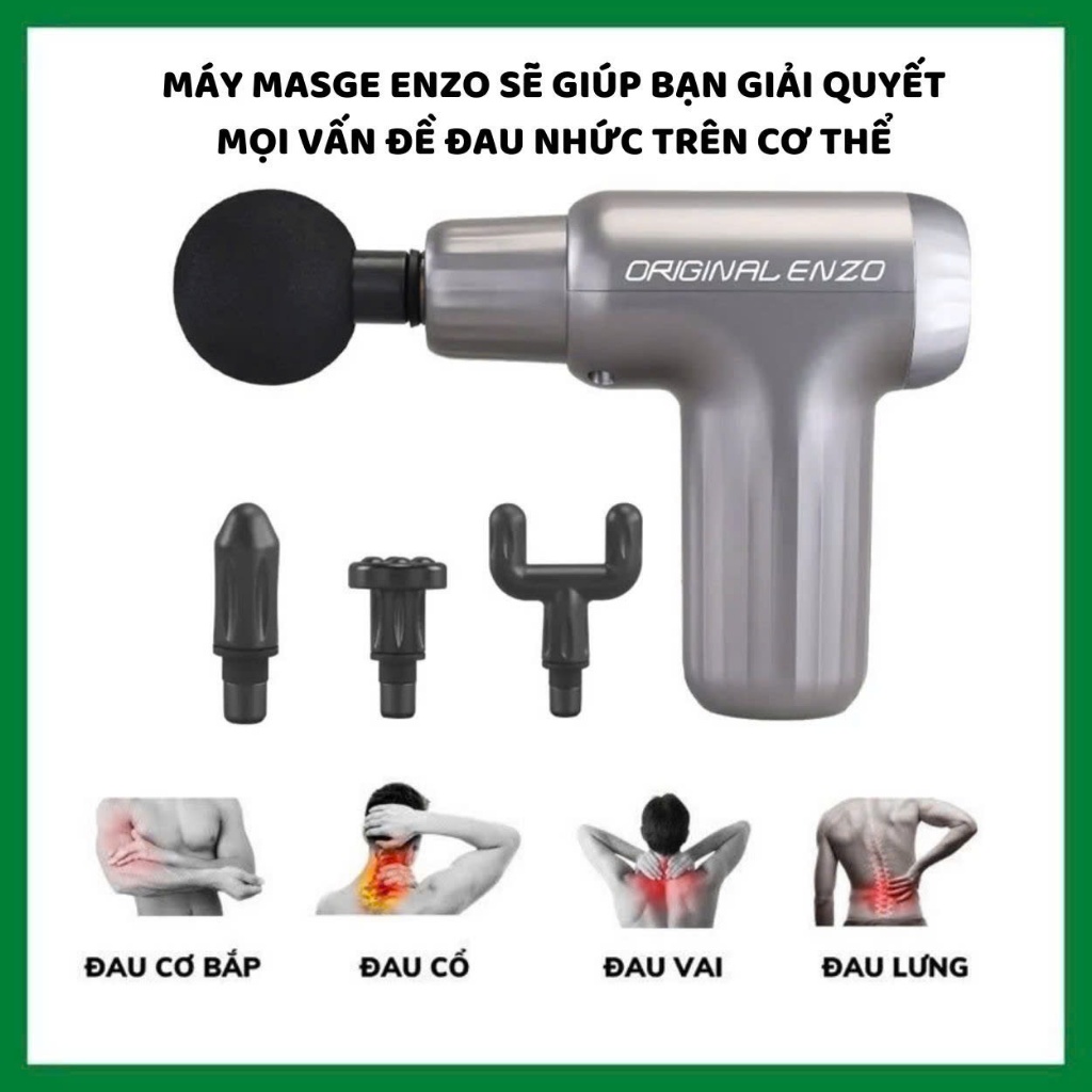 Ảnh Máy massage cầm tay ENZO 4802-mát xa toàn thân-6 cấp độ-chuyên sâu cổ vai gáy lưng,giảm đau nhức cơ-BH 5 NĂM 1