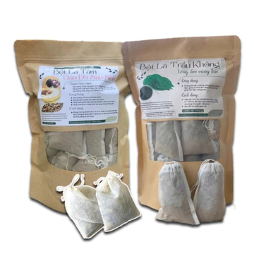 Combo 15 túi lọc Lá Tắm Dao Đỏ + 15 túi lọc Bột Lá Trầu Không - Xông rửa phụ khoa - hỗ trợ mẹ bầu sau sinh