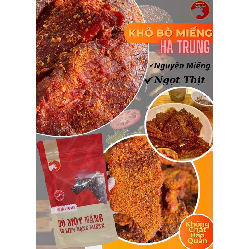 Bò Một Nắng Ăn Liền Dạng Miếng Hà Trung
