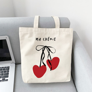 Túi tote, Túi vải bố canvas cotton Ma cherie đeo vai đi học đi chơi thời trang hàn quốc đựng vừa A4 - tot2004