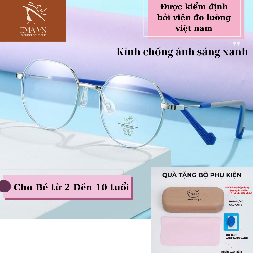 Kính Chống Ánh Sáng Xanh Cho Bé Từ 2 đến 12 Tuổi