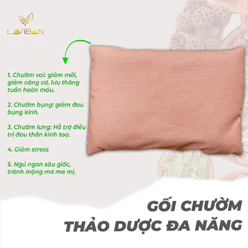 Gối Chườm Nóng Thảo Dược An Cốt Nam - Túi Chườm Thảo Dược Cổ Gáy - Giảm Đau Bụng Kinh - Lưu Thông Kinh Lạc