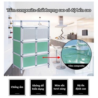 Gslife Kệ Nhà bếp Kệ Đa năng Kệ Để gia vị Nhà bếp Kệ Để Nồi Nhà bếp chống bụi tủ Đựng đồ