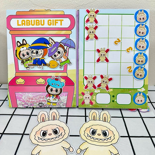 Đồ chơi bóc dán nhà Labubu dễ thương - Búp bê giấy Pighandmade