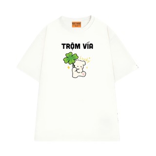 Áo Thun Hài Hước NGỐ TEE Trộm Vía Form Unisex Cho Nam Nữ Vải Cotton Thoáng Mát