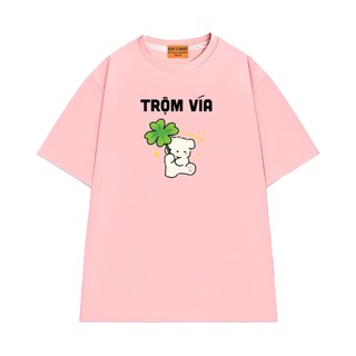 Áo Thun Hài Hước NGỐ TEE Trộm Vía Form Unisex Cho Nam Nữ Vải Cotton Thoáng Mát