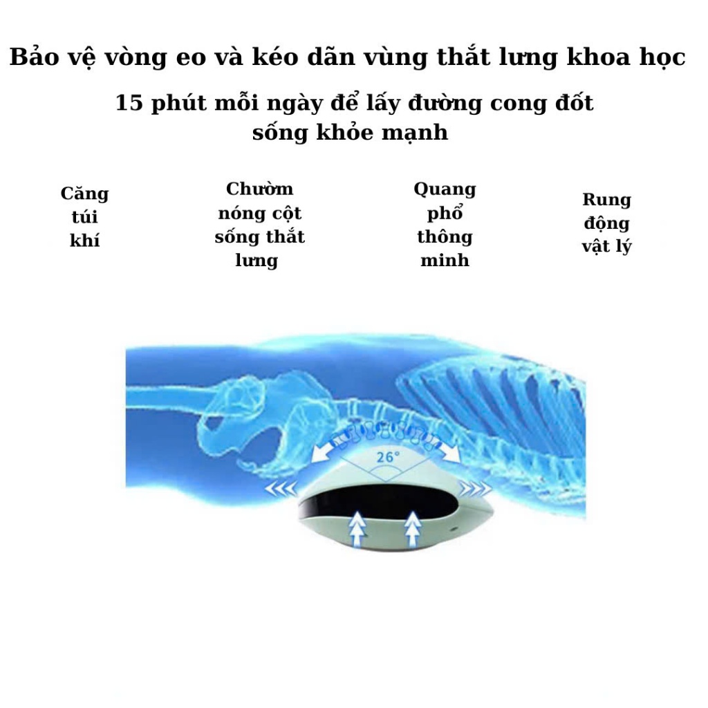 Máy massage lưng cột sống thông minh cao cấp
