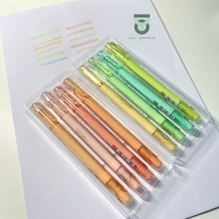 Bộ 4 Cây Bút Dạ Quang Kim Tuyến SPARKING Màu Pastel Lấp Lánh Trang Trí Sổ Tay_Joy Office