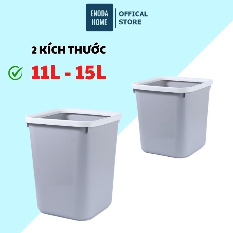 Thùng Rác Mini ENODA HOME, Sọt Rác Văn Phòng, Nhà Bếp Có Vòng Nhựa Cố Định Túi Rác TR003