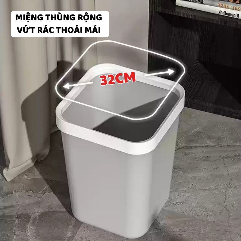Thùng Rác Mini ENODA HOME, Sọt Rác Văn Phòng, Nhà Bếp Có Vòng Nhựa Cố Định Túi Rác TR003