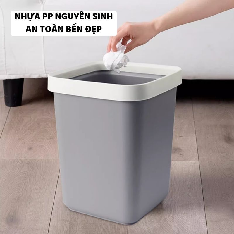 Thùng Rác Mini ENODA HOME, Sọt Rác Văn Phòng, Nhà Bếp Có Vòng Nhựa Cố Định Túi Rác TR003