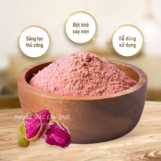 Bột hoa hồng nguyên chất 100g (Làm mặt nạ dẻo, trà dưỡng nhan)
