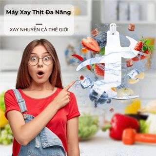 Máy xay thịt đá đa năng 750ml nắp đồng, 300W, xay thực phẩm, cá, tỏi ớt