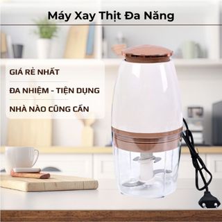 Máy xay thịt đá đa năng 750ml nắp đồng, 300W, xay thực phẩm, cá, tỏi ớt