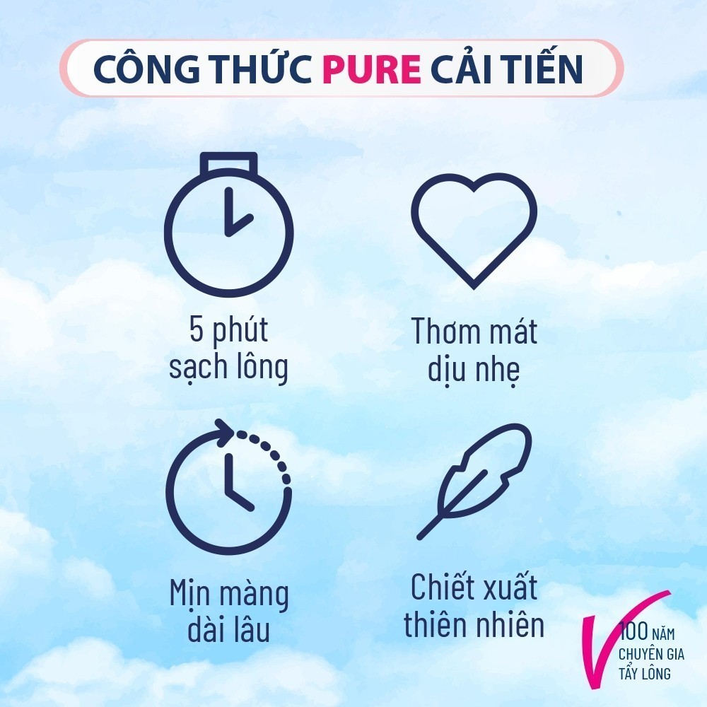 Ảnh Kem Tẩy Lông Veet Pure Sensitive 100g 2