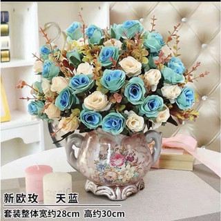 Cụm hoa Hồng Pháp nhí phong cách cổ điển sang trọng trang trí nhà cửa - Hoa giả nhập khẩu