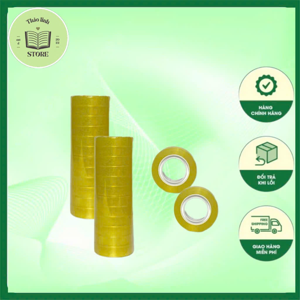 Băng dính nhỏ văn phòng, bản 1,2cm và 1,8cm (1cuộn)