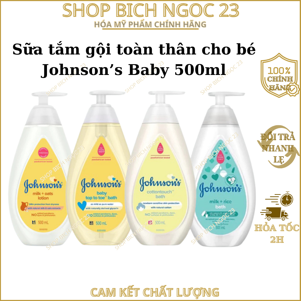 Sữa tắm gội toàn thân cho bé Johnson’s Baby 500ml