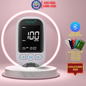Máy đo Đường huyết, Mỡ máu, AxitUric 5 trong 1 Facare FC-M168 (TD-4216) bluetooth