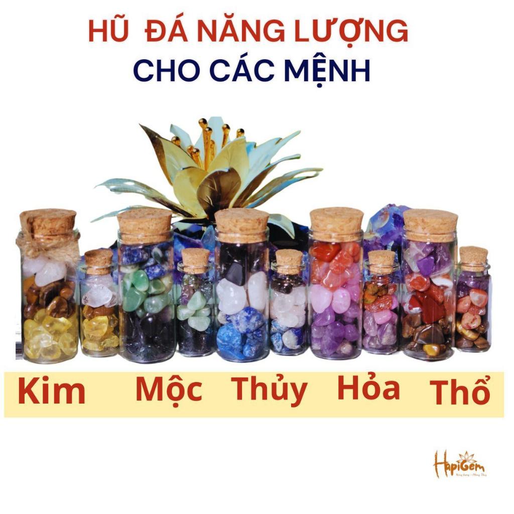 Đá phong thủy năng lượng mệnh Kim, Mộc, Thuỷ, Hoả, Thổ dùng trang trí, mang theo may mắn  5 Mệnh