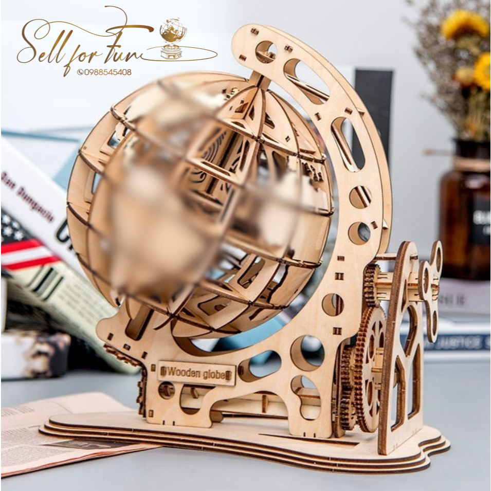 Đồ Chơi Lắp Ráp Mô Hình Gỗ 3D Hành Tinh Xanh Trái Đất