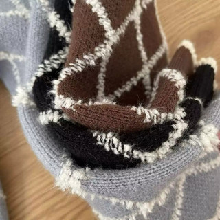 Áo len Cardigan dệt kim kẻ caro sang trọng, trẻ trung
