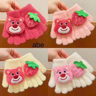 Găng tay len gấu dâu giữ ấm cho bé mùa đông ấm áp 🌸 tuyển sỉ🌸