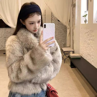 Áo khoác Lông Cao Cấp Phong cách Retro trẻ trung