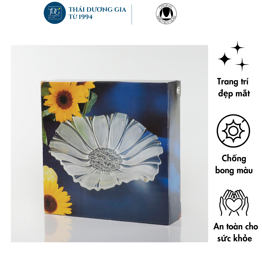 Đĩa thủy tinh màu trắng 30cm thả hoa, đựng hoa quả Walther-Glas: Susanna Satin-1202663
