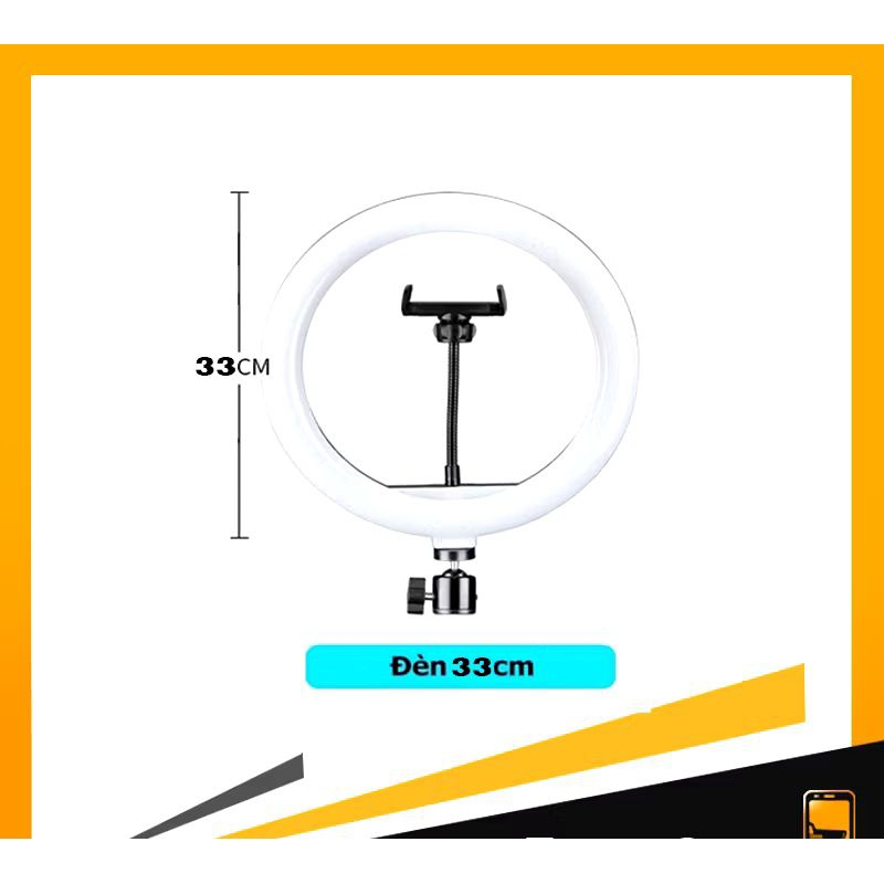 Đèn livestream size 26,33cm kèm theo (chân 2m1 )hỗ trợ chụp ảnh phát trực tiếp sắc nét.