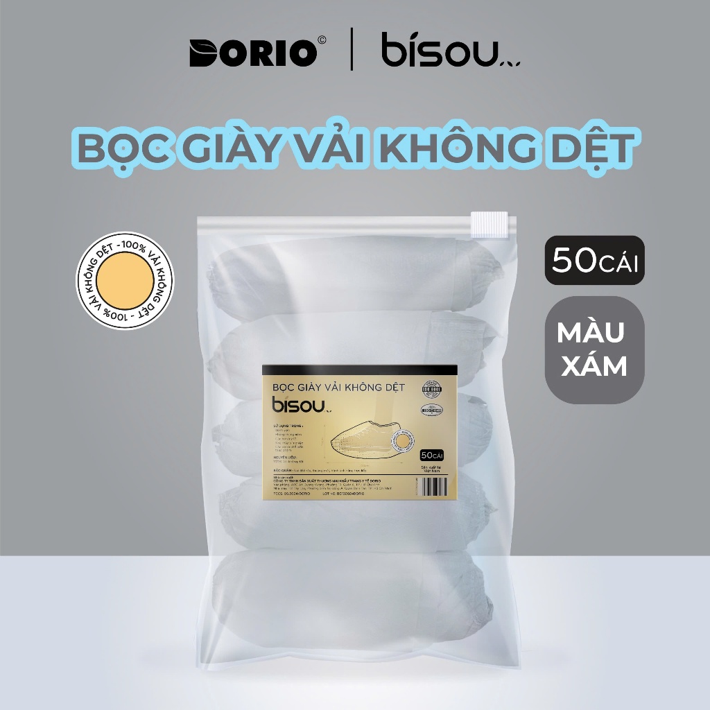 Combo 3 túi 150 cái Bọc giày vải không dệt hiệu BISOU