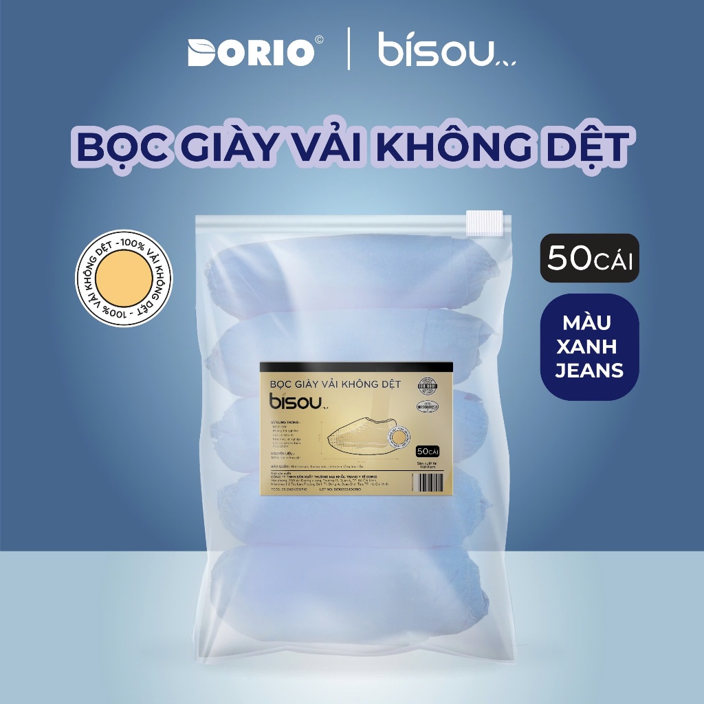 Combo 5 túi 250 cái Bọc giày vải không dệt hiệu BISOU