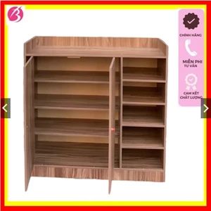 Tủ để giày dép, kệ để giầy gỗ mdf kiểu mới chắc chắn để được 12, 16, 24 đôi giày