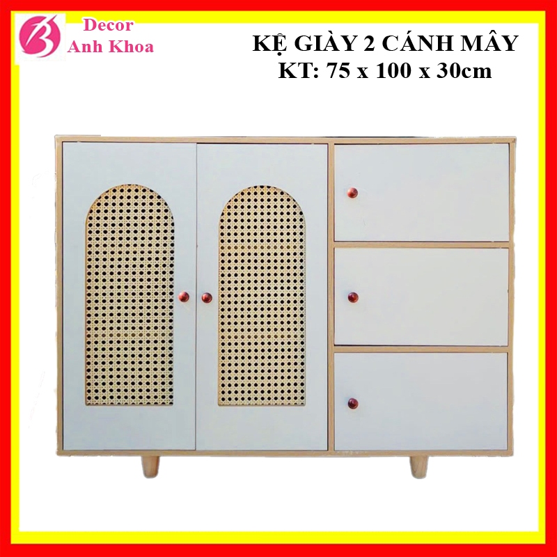 Tủ để giày dép, kệ để giầy gỗ mdf kiểu mới chắc chắn để được 12, 16, 24 đôi giày