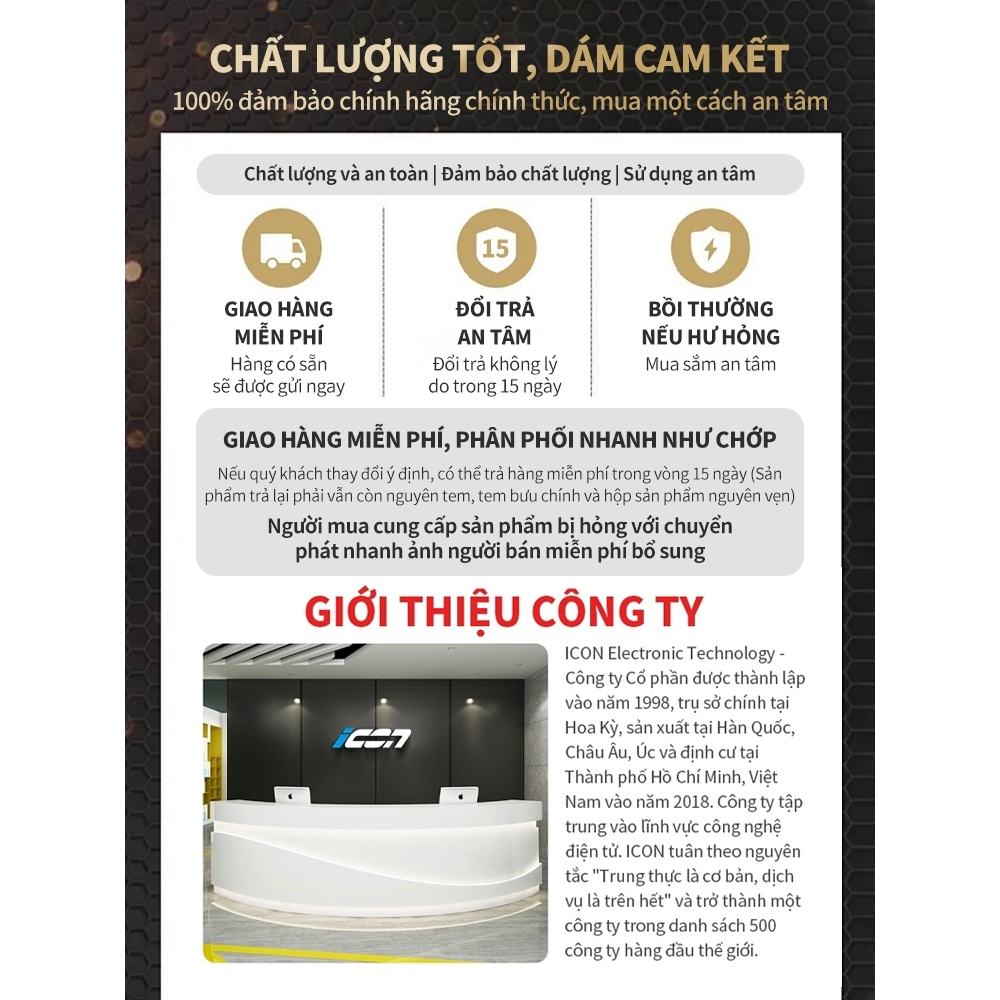 ICON 1111 đại tu/bổ sung hết hàng, dịch vụ hậu mãi
