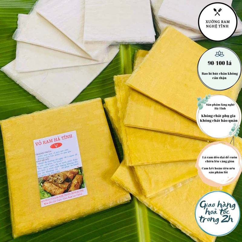 vỏ ram hà tĩnh, vỏ nem rán, bánh đa nem vỏ cuốn dai dẻo dễ cuốn (hút ...