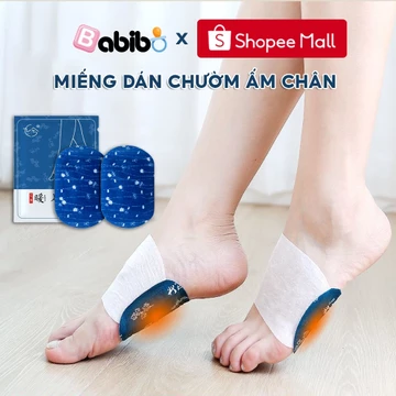 Miếng dán chườm nóng chân tay BABIBO giúp ngủ ngon thư giãn ấm lòng bàn chân giảm nhức mỏi hiệu quả