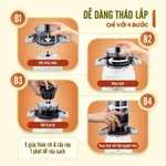 [Mua Trong Live 1390K] Máy Ép Chậm Masuto Ms Healthy Làm Kem Ép Trái Cây Nguyên Quả Kiệt Bã Dung Tích 0,6L Làm Nước Ép — ảnh 8