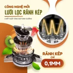 [Mua Trong Live 1390K] Máy Ép Chậm Masuto Ms Healthy Làm Kem Ép Trái Cây Nguyên Quả Kiệt Bã Dung Tích 0,6L Làm Nước Ép — ảnh 6