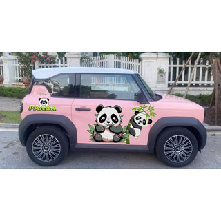 Tem 2 bên Sườn Xe Ô Tô VF3 GẤU PANDA, decal ô tô