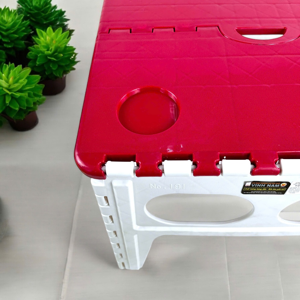 Bàn Xếp Nhựa Kiểu Nhật Cao Cấp Vinh Nam Plastic (48 x 49 x 40 cm) Nhựa PP Cứng Cáp Bàn Nhựa Xếp Gọn