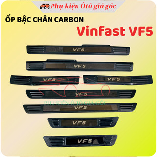 Ốp bậc cửa xe Vinfast VF5/Herio Green chất liệu Carbon, chống xước cửa xe