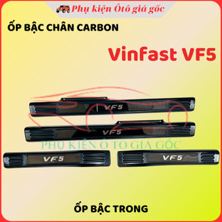 Ốp bậc cửa xe Vinfast VF5/Herio Green chất liệu Carbon, chống xước cửa xe