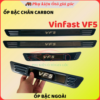 Ốp bậc cửa xe Vinfast VF5/Herio Green chất liệu Carbon, chống xước cửa xe