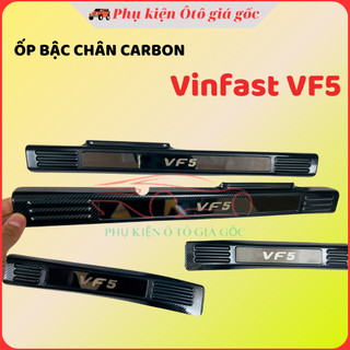 Ốp bậc cửa xe Vinfast VF5/Herio Green chất liệu Carbon, chống xước cửa xe