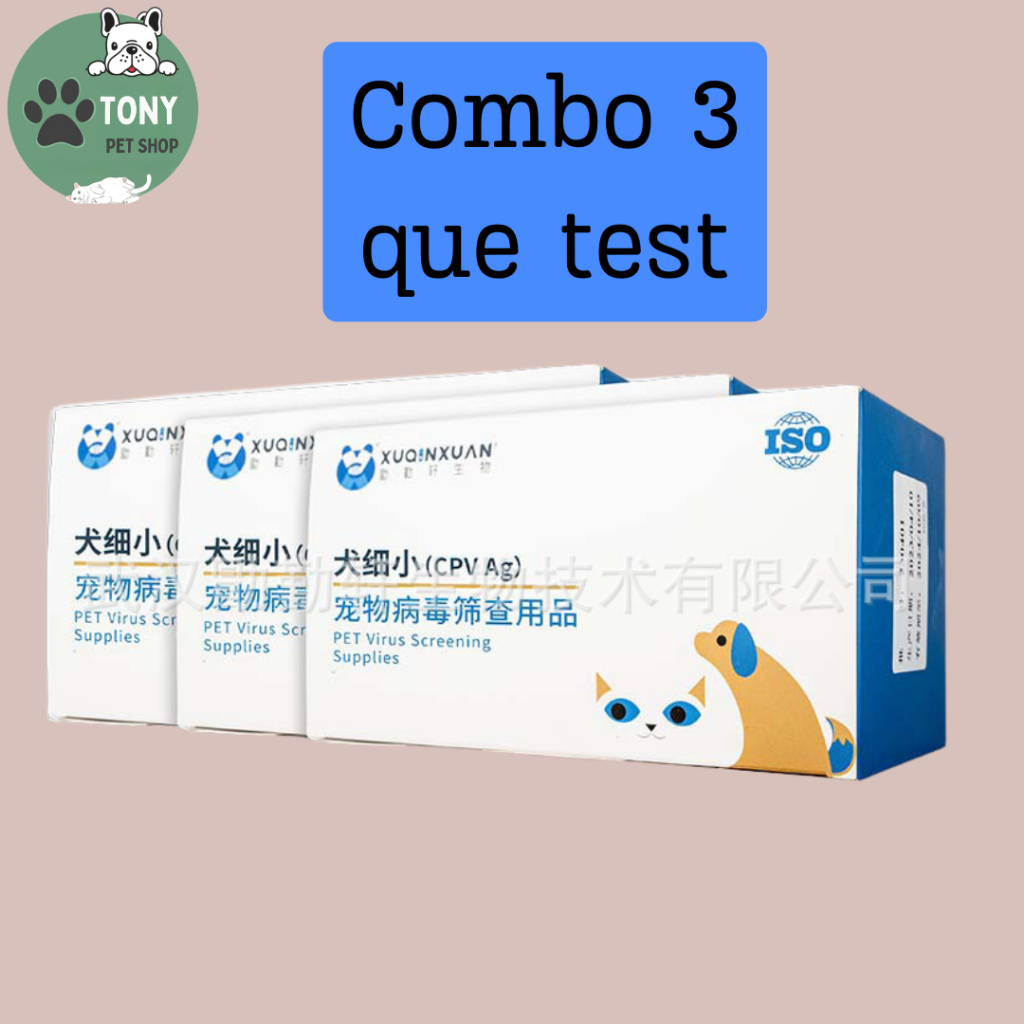 Bộ que test bệnh parvo ở chó( test CPV ), Combo 3 que test