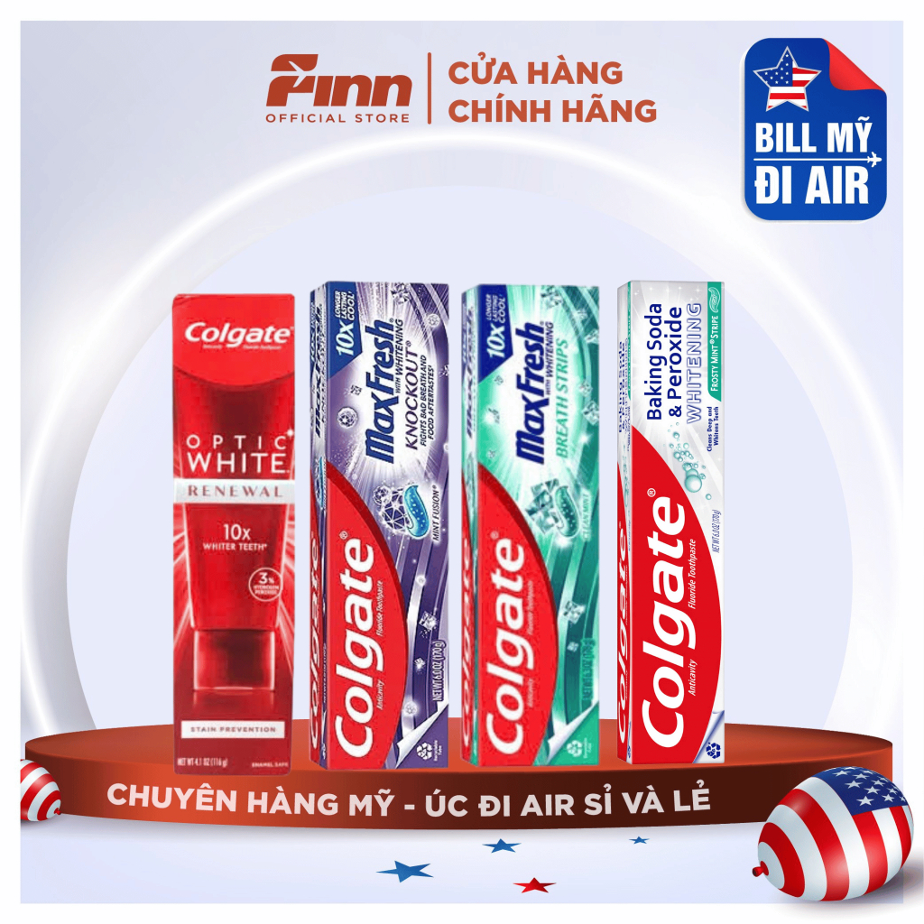 [BILL MỸ AIR] Kem đánh răng Colgate Whitening Toothpaste 116g - 178g ...