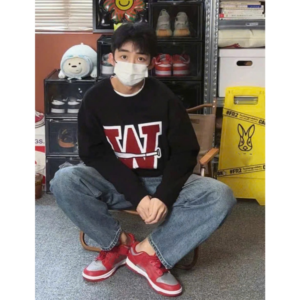 Áo thun Tay dài Cổ tròn Sweater W Localbrand ICVCVNI Unisex Menwear Cotton