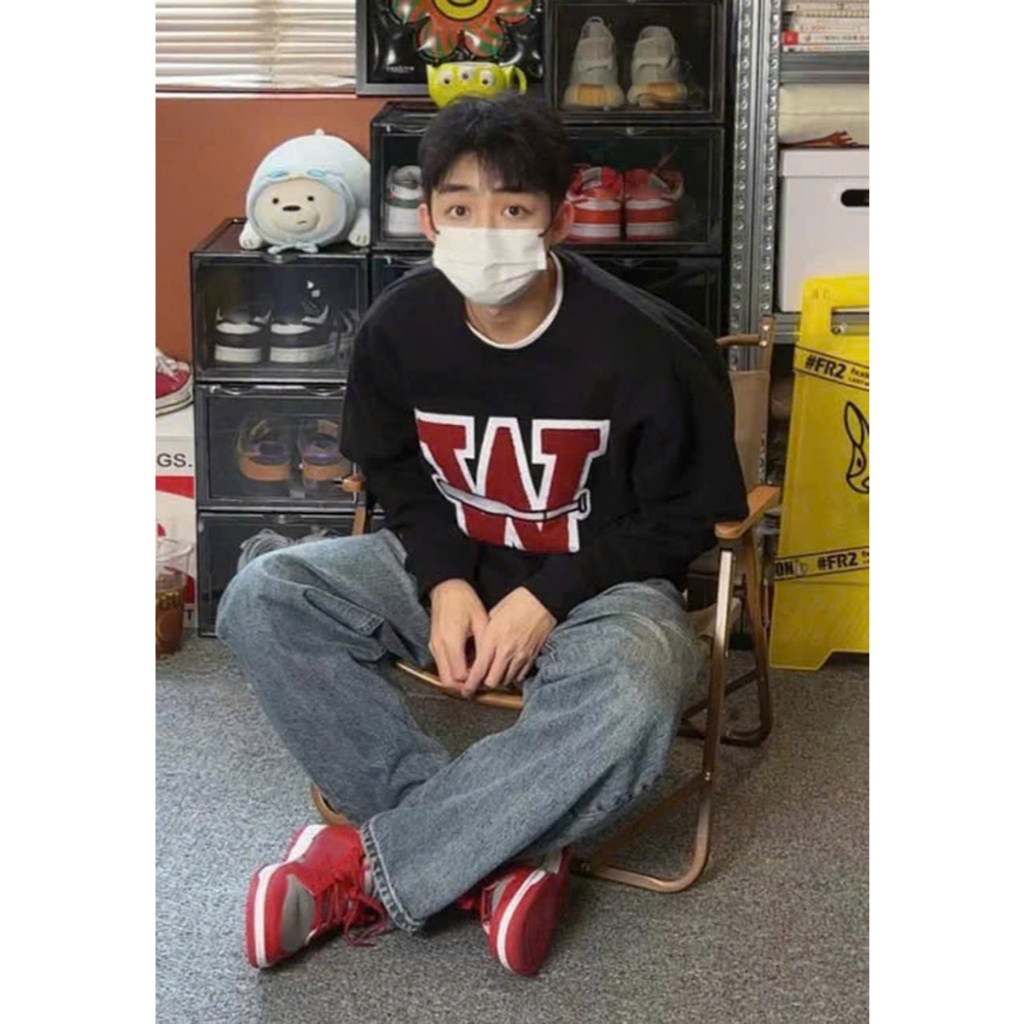 Áo thun Tay dài Cổ tròn Sweater W Localbrand ICVCVNI Unisex Menwear Cotton