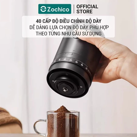Máy xay cà phê tự động, dung lượng Pin cao, cối mài bằng gốm, nhiều chế độ xay hạt cà phê Zochico